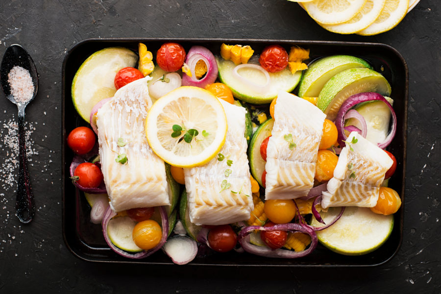 Mediterranean Cod Tray Bake Enriched